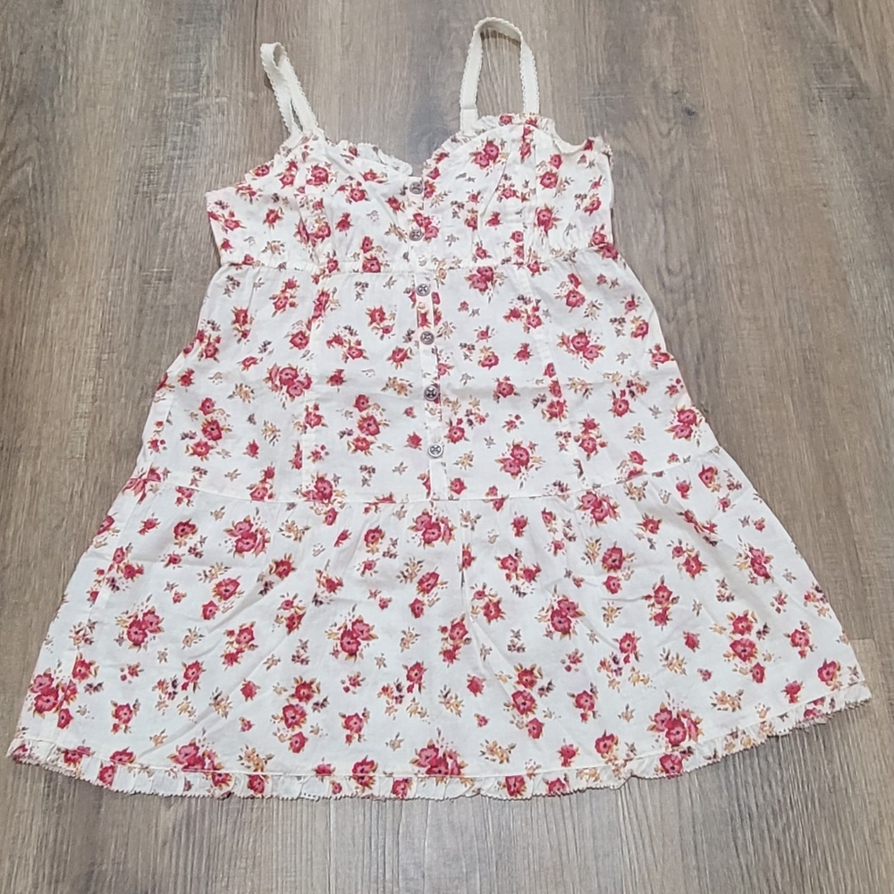 Vintage Y2K Flowy Bohemian Tank, Decree, Floral Print Small